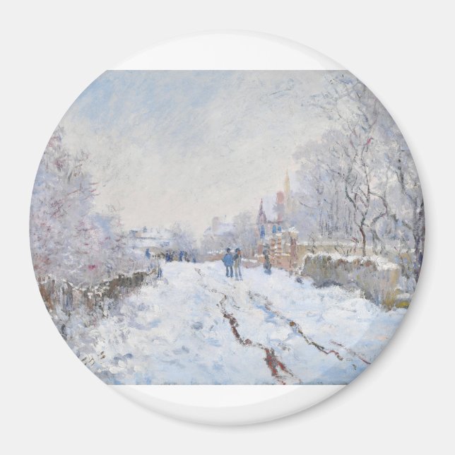 Snö i Argentina av Claude Monet Magnet (Framsidan)