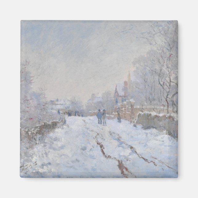 Snö i Argentina (av Claude Monet) Magnet (Framsidan)