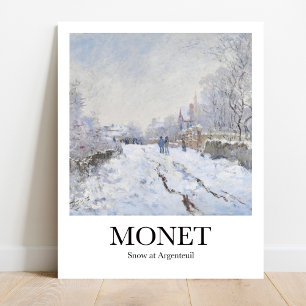 Snö i Argentina av Claude Monet Poster