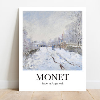 Snö i Argentina av Claude Monet Poster