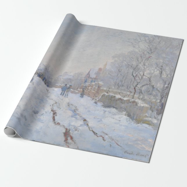 Snö i Argentina (av Claude Monet) Presentpapper (Utrullad)