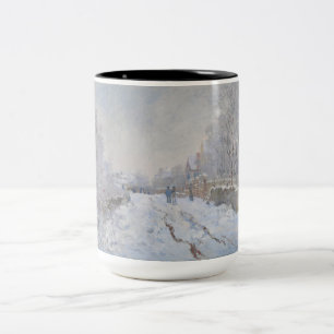Snö i Argentina (av Claude Monet) Två-Tonad Mugg