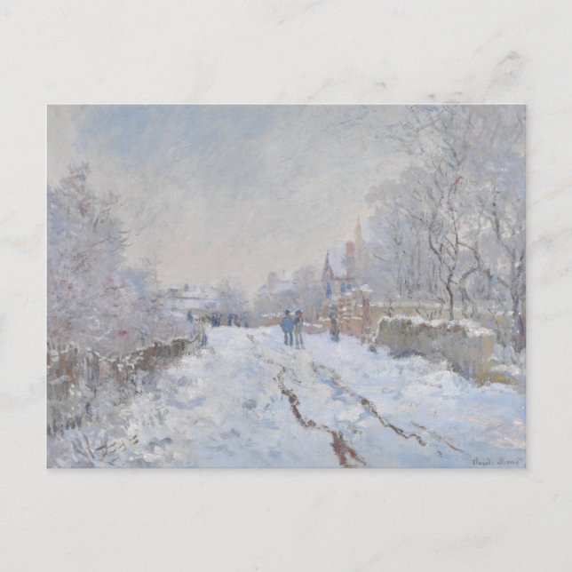 Snö i Argentina (av Claude Monet) Vykort (Framsida)