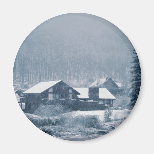 Snö i Aspen Magnet (Framsidan)