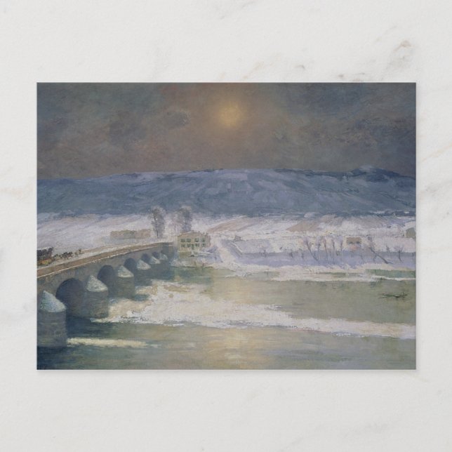 Snö i Auvergne 1886 Vykort (Framsida)