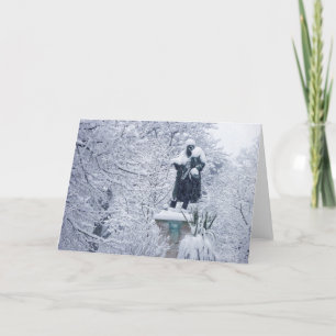 Snö i Cardiff Helgkort