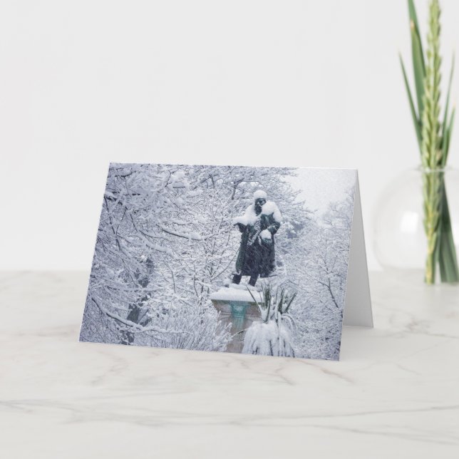Snö i Cardiff Helgkort (Framsida)
