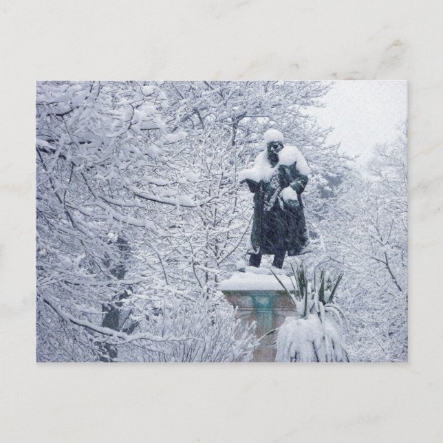 Snö i Cardiff Vykort (Framsida)