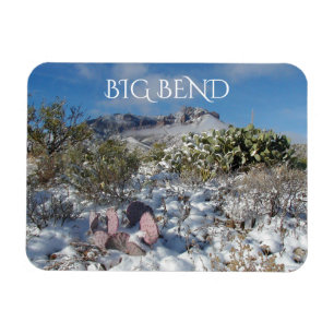 Snö i Chisosbergen, Big Bend Magnet