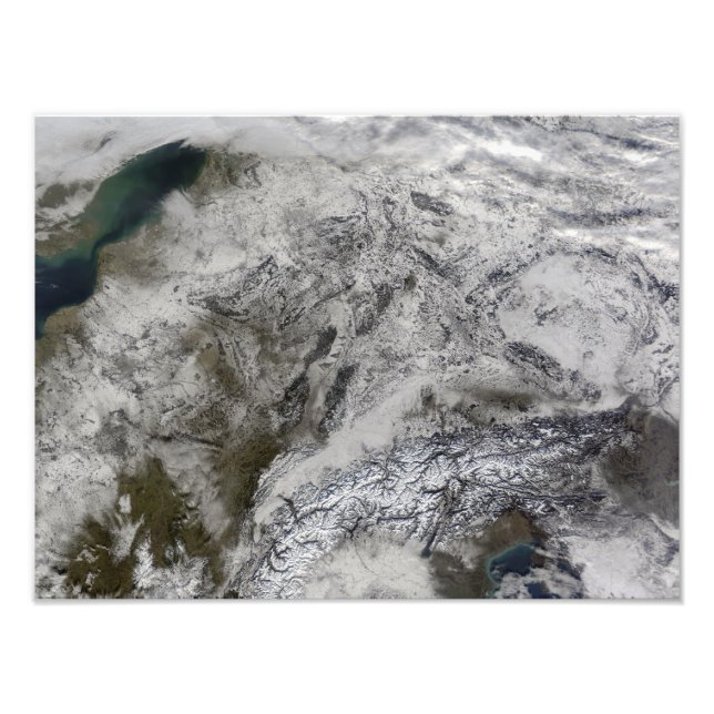 Snö i Europa Fototryck (Framsidan)