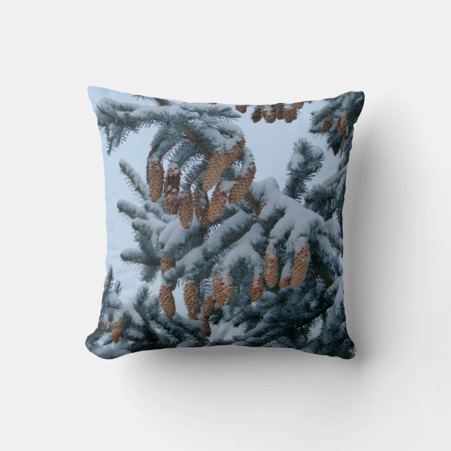Snö i Gräs Pillow Kudde (Framsida)