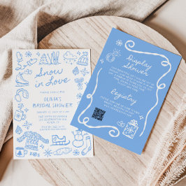 Snö i Kärlek alla på en Möhippa Inbjudningar