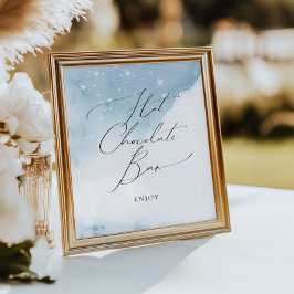 Snö i Kärlek Blue Möhippa Hett Chocolate Pub Poster