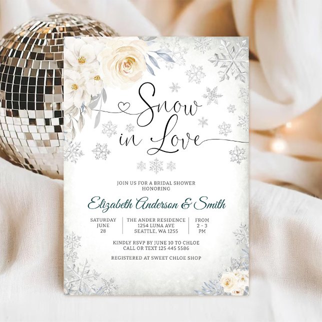Snö i kärlek Bröllopsdusch-inbjudan Inbjudningar (Skapare uppladdad)