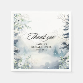 Snö i kärlek dammiga blå vinterMöhippa Pappersservett