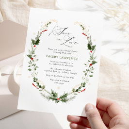 Snö i Kärlek Golden Snöflingor Möhippa Inbjudningar