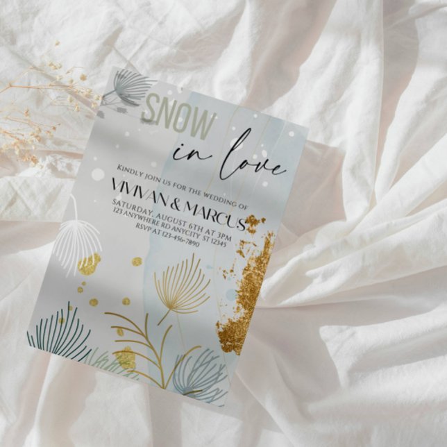 Snö i Kärlek jul Bröllop - Winter Wonderland Inbjudningar (Skapare uppladdad)