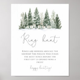 Snö i Kärlek Möhippa Ring Hunt Poster