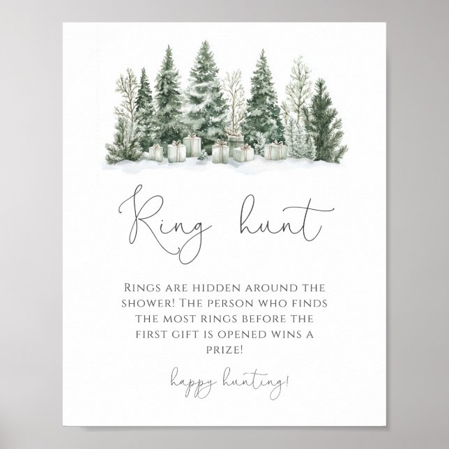 Snö i Kärlek Möhippa Ring Hunt Poster (Framsidan)