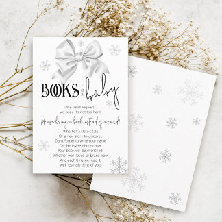 Snö I Kärlek Pil Vinter Böcker för Baby Shower Tilläggskort