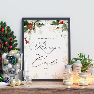 Snö i Kärlek Recipe Cards Winter Möhippa Poster