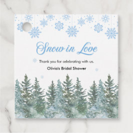 Snö i kärlek Snöflingor Bröllopsdusch Tack  Gåvor Etiketter