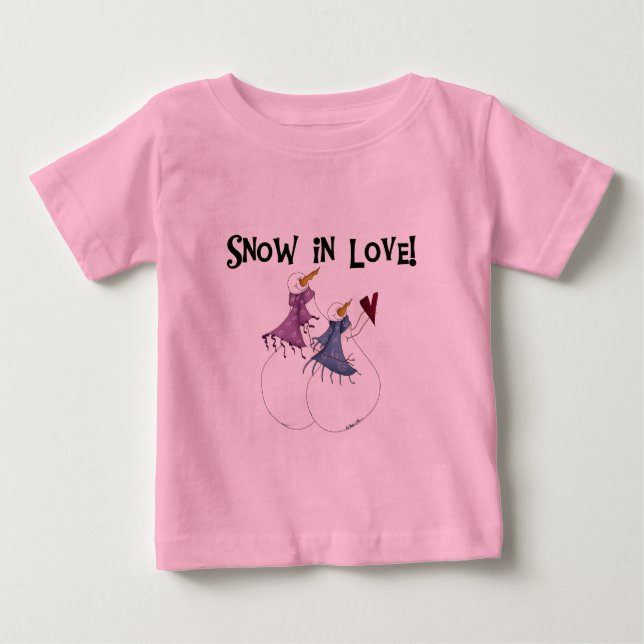 Snö i Kärlek Snögubbe T-tröjor och presenter Tee (Framsida)