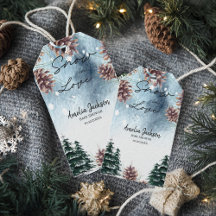 Snö i kärlek snöiga tallar vinter bröllopsdusch