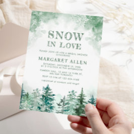 Snö i Kärlek Snowflake-Möhippan Inbjudningar