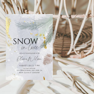 Snö i kärlek Vinter Bröllopsfest - Elegant Frost Inbjudningar