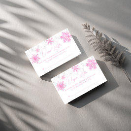 Snö i kärlek vinterduschdisken för babydusch i tilläggskort