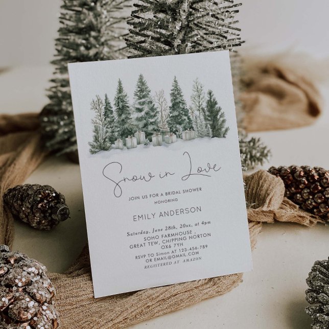 Snö i Kärlek VinterMöhippa Inbjudningar (Skapare uppladdad)