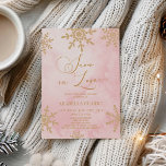 Snö i Kärlek Winter Wonderland Möhippa Inbjudningar<br><div class="desc">Det här är ett Snö i Kärlek Rosa Guld Winter Wonderland Inbjudningskort för möhippan!</div>