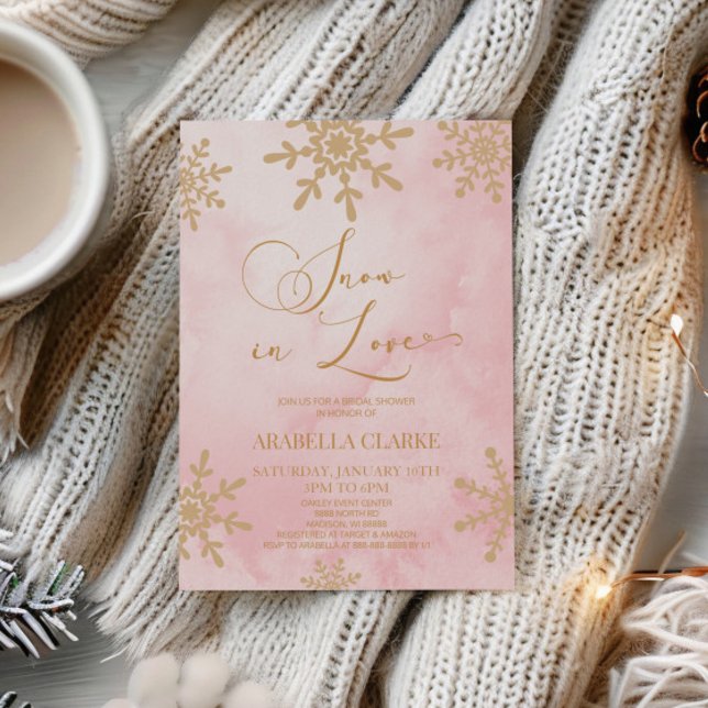 Snö i Kärlek Winter Wonderland Möhippa Inbjudningar (Skapare uppladdad)