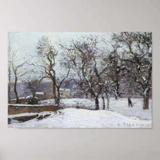 Snö i Louveciennes (1870) av Camille Pissarro Poster