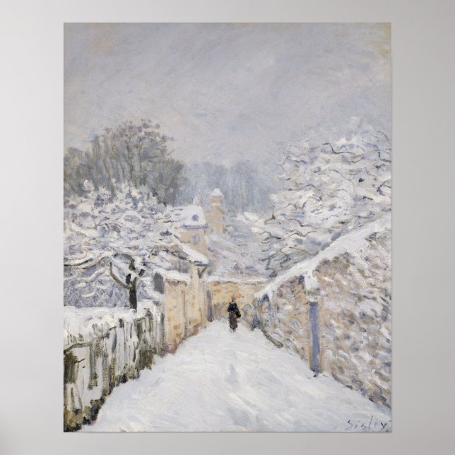 Snö i Louveciennes, 1878 Poster (Framsidan)