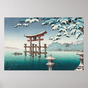 Snö i Miyajima av Tsuchiya Koitsu Poster