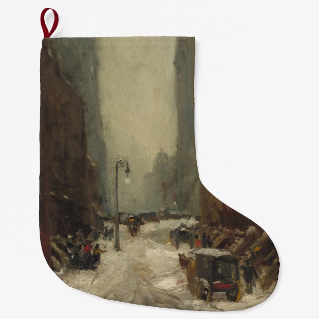 Snö i New York City (Winter in NYC) Stor Julstrumpa (Framsidan)