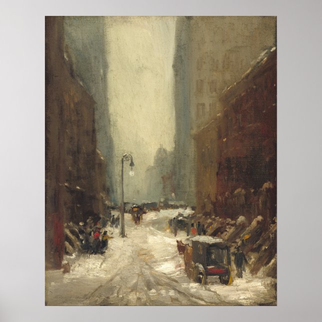 Snö i New York - Robert Henri Fine Art Poster (Framsidan)
