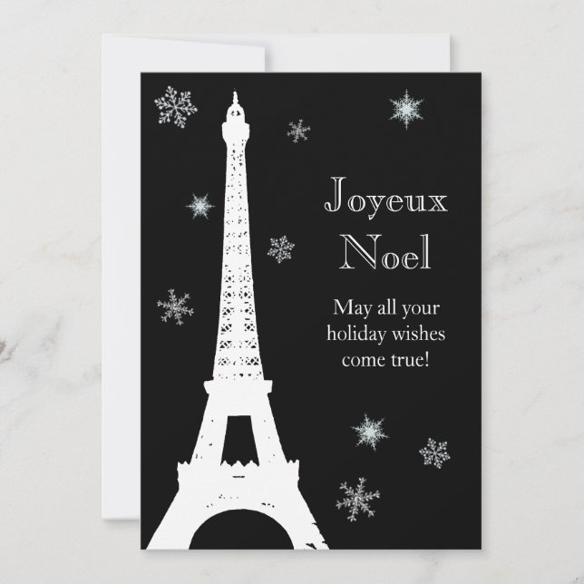 Snö i Paris julkort (Framsida)