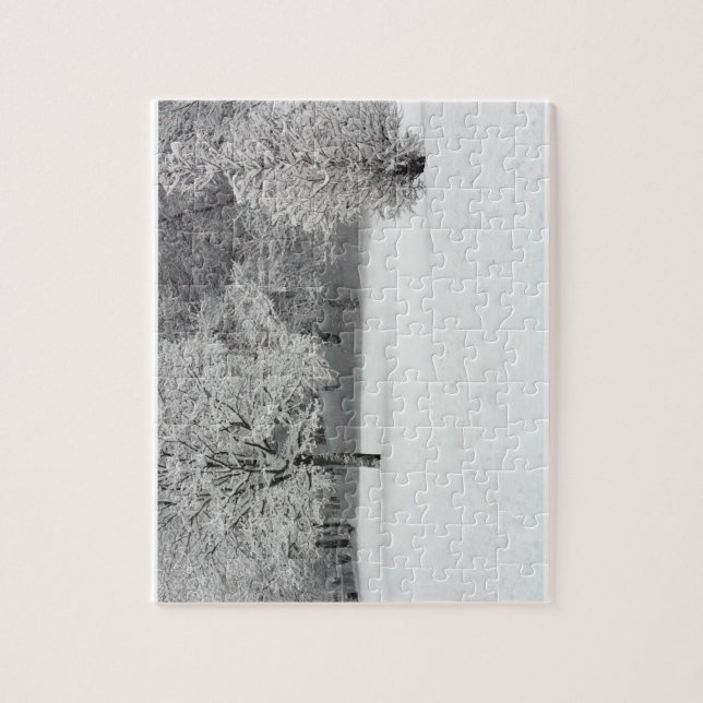 Snö i parken pussel (Vertikal)