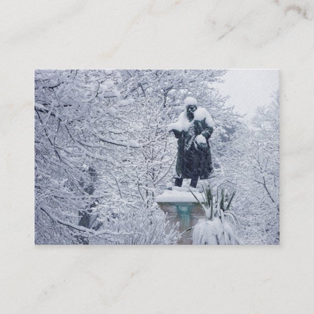 Snö i parken visitkort (Framsida)