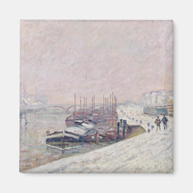 Snö i Rouen Magnet (Framsidan)