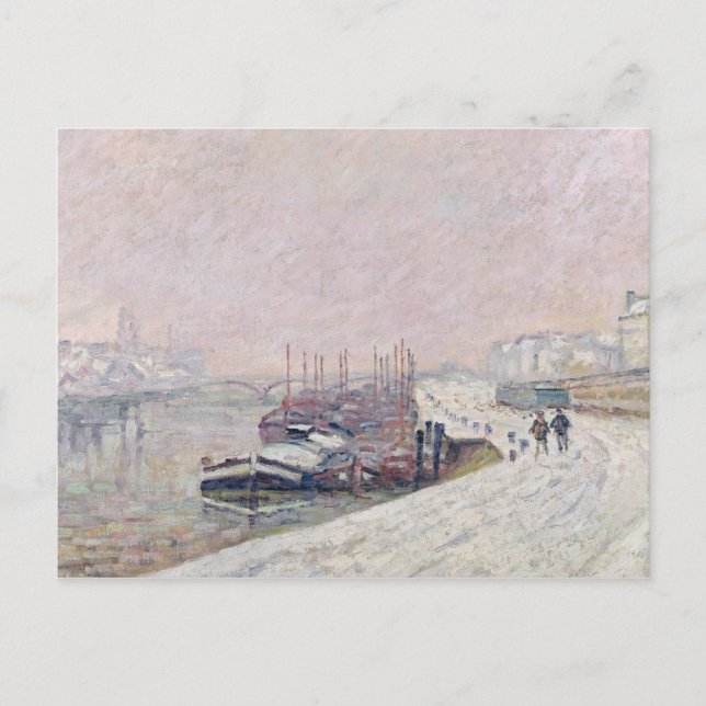 Snö i Rouen Vykort (Framsida)