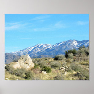 Snö i San Bernardino-bergen Poster