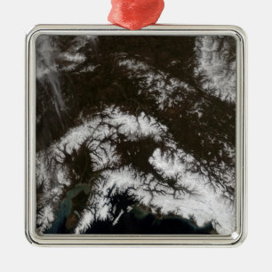 Snö i södra centrala Alaska Julgransprydnad Metall