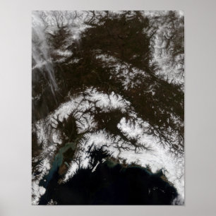 Snö i södra centrala Alaska Poster