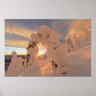 Snö i Spöken i det vitryska området Poster