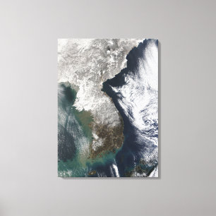 Snö i Sydkorea Canvastryck