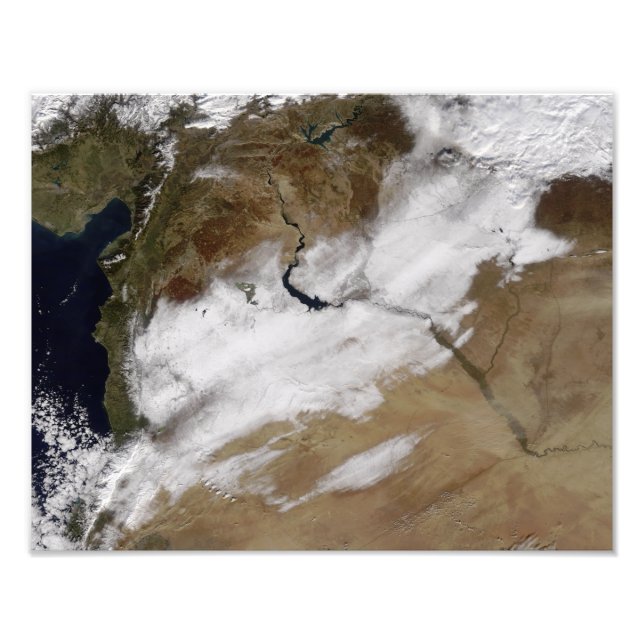 Snö i Syrien Fototryck (Framsidan)